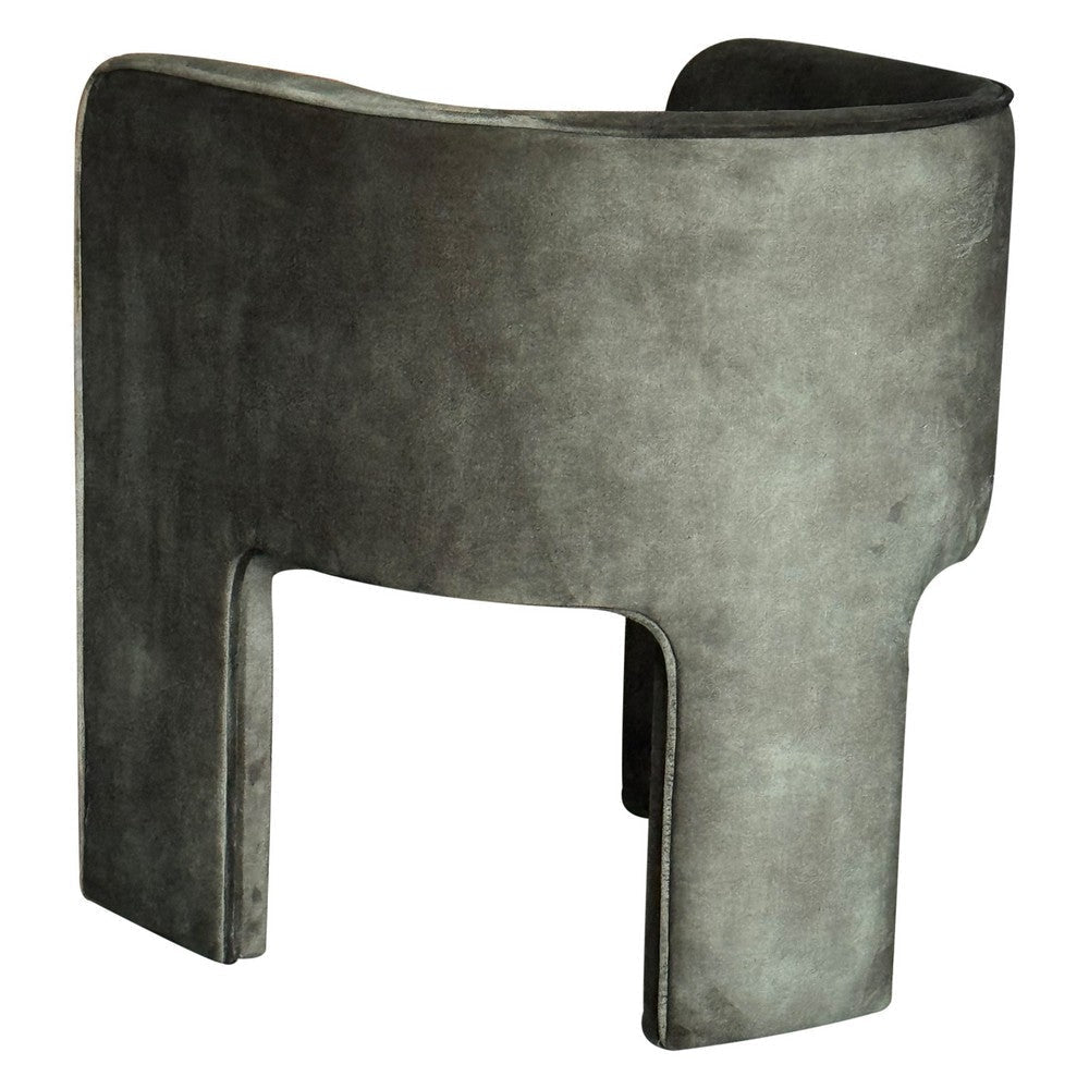 Gela Dining Chair | Three Legged Barrel Accent Sides | Rainforest Green BM338209