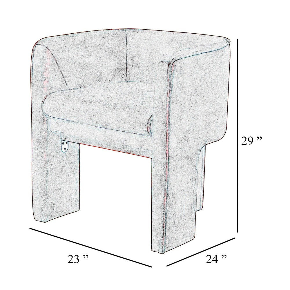 Gela Dining Chair | Three Legged Barrel Accent Sides | Rainforest Green BM338209