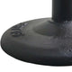 Myra Mushroom Counter Stool | Green Ribbed Leather | Dark Gray Iron Base