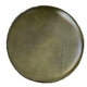 Myra Mushroom Counter Stool | Green Ribbed Leather | Dark Gray Iron Base