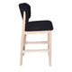 Fela Counter Stool Chair | Black Seat and Back | Natural Brown Wood BM338213