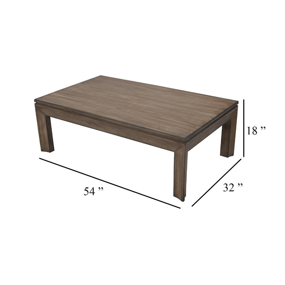 Moa Coffee Table | 54’’ Rectangular Top | Antique Natural Brown BM338218