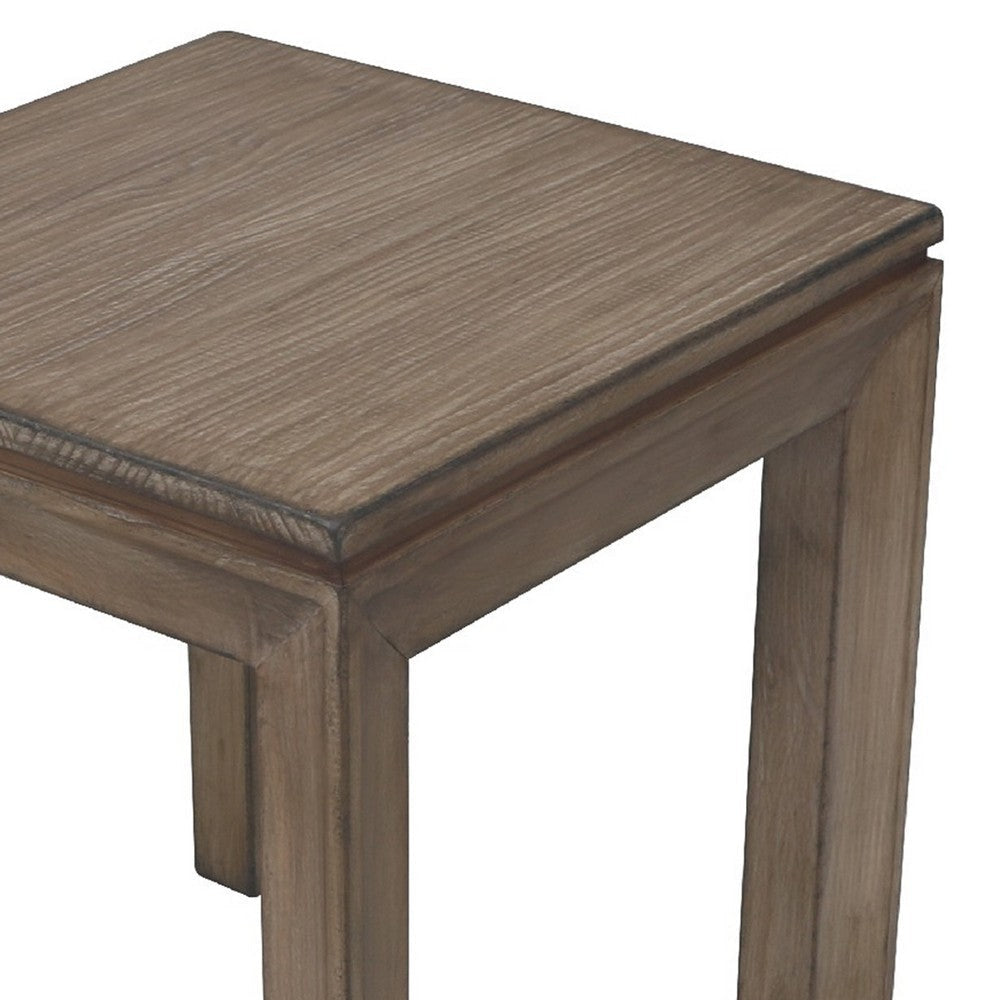 Moa Side End Table | 22’’ Square Top | Antique Natural Brown BM338220