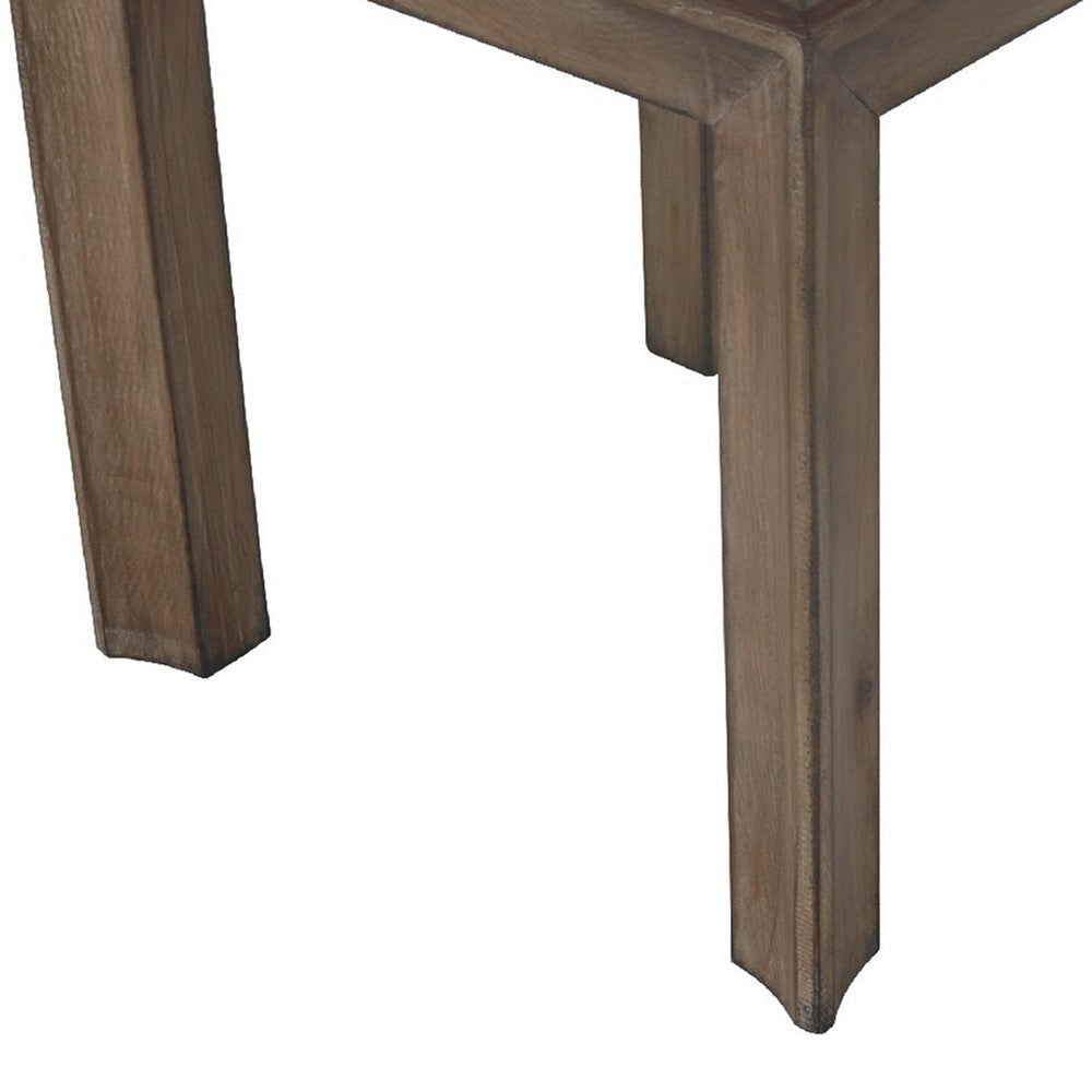 Moa Side End Table | 22’’ Square Top | Antique Natural Brown BM338220