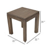 Moa Side End Table | 22’’ Square Top | Antique Natural Brown BM338220