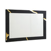 Cid Exie Mirror | Black Frame | 41’’ High Gloss Finish | Gold Accents BM338222