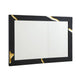 Cid Exie Mirror | Black Frame | 41’’ High Gloss Finish | Gold Accents BM338222