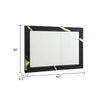 Cid Exie Mirror | Black Frame | 41’’ High Gloss Finish | Gold Accents BM338222