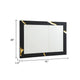 Cid Exie Mirror | Black Frame | 41’’ High Gloss Finish | Gold Accents BM338222