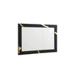 Cid Exie Mirror | Black Frame | 41" High Gloss Finish | Gold Accents