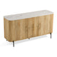 Cid Jolie Sideboard Buffet Cabinet | 59’’ Marble Top I Reeded Mango Wood,| 4 Doors BM338224