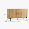 Cid Jolie Sideboard Buffet Cabinet | 59’’ Marble Top I Reeded Mango Wood,| 4 Doors BM338224