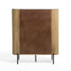Cid Jolie Accent Cabinet | 47" Marble Top | Reeded Mango Wood | 2 Doors