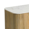 Cid Jolie Accent Cabinet | 47" Marble Top | Reeded Mango Wood | 2 Doors