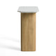 Cid Jolie Sofa Console Table | Marble Top | Fluted Mango Wood Body | 47’’ BM338226