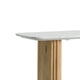 Cid Jolie Sofa Console Table | Marble Top | Fluted Mango Wood Body | 47’’ BM338226