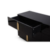 Cid Inji Dresser | 6 Drawers w Vertical Handles | 66’’ | Glossy Black Wood BM338231