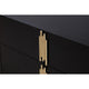 Cid Inji Dresser | 6 Drawers w Vertical Handles | 66’’ | Glossy Black Wood BM338231