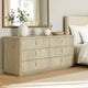 Noe Mali Dresser | 6 Drawers w Metal Handles | 68" | Gray Laminate