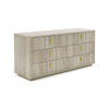 Noe Mali Dresser | 6 Drawers w Metal Handles | 68" | Gray Laminate