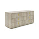 Noe Mali Dresser | 6 Drawers w Metal Handles | 68" | Gray Laminate