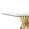 Cid Boky Dining Table | 87’’ Top | Gold Stainless Steel Artisan Base BM338236