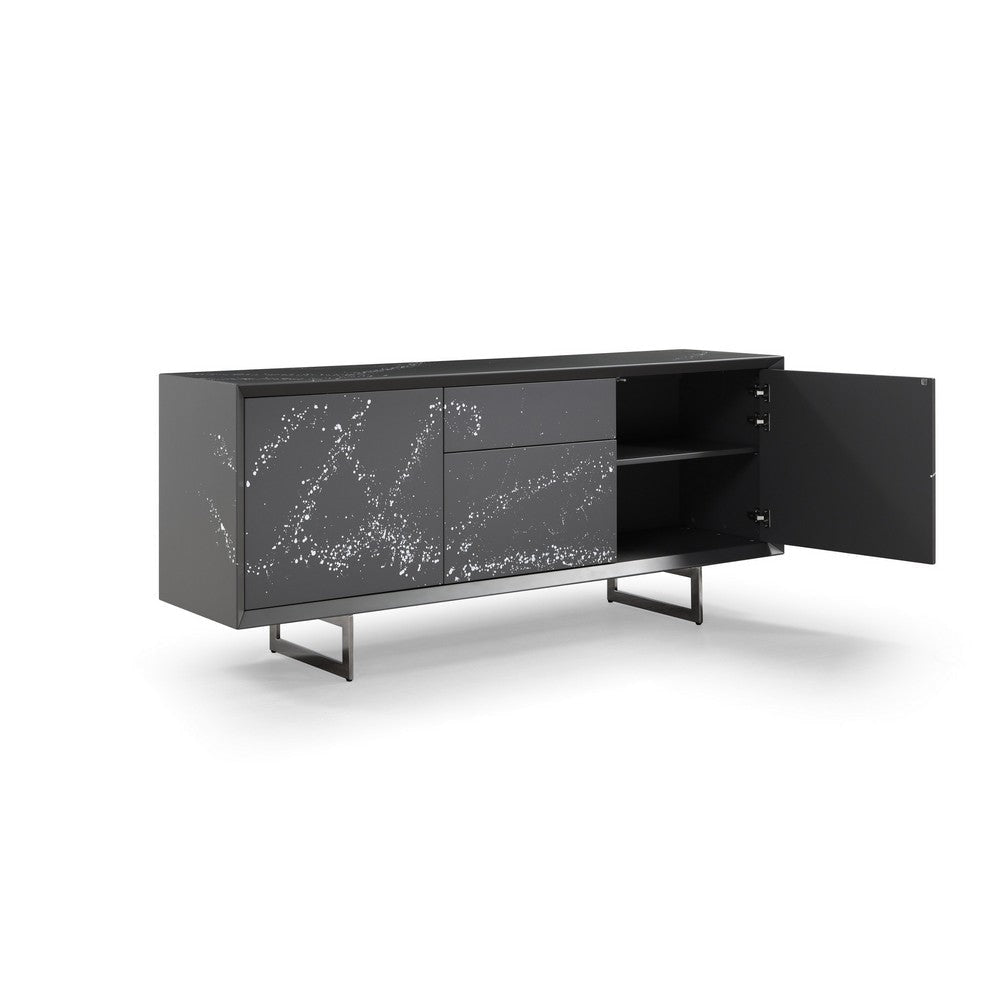 Cid Howo Sideboard Buffet Cabinet | Dark Gray | 2 Drawers & 2 Doors | 78’’ BM338239