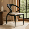 Cid Syla Dining Chair | Black Ash Wood Frame | Faux Leather Seat BM338240