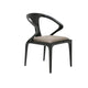 Cid Syla Dining Chair | Black Ash Wood Frame | Faux Leather Seat