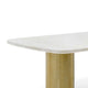 Cid Roci Dining Table | 87’’ White Marble Top | Brushed Gold Metal Base BM338241