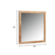 Noe Malia Mirror | 40’’ Rectangular Rubberwood Frame | Natural Brown BM338245