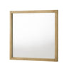 Noe Celia Accent Mirror | 40’’ Square Oak Wood Frame | Brown Finish BM338246