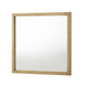 Noe Celia Accent Mirror | 40’’ Square Oak Wood Frame | Brown Finish BM338246