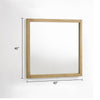 Noe Celia Accent Mirror | 40’’ Square Oak Wood Frame | Brown Finish BM338246