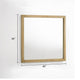 Noe Celia Accent Mirror | 40’’ Square Oak Wood Frame | Brown Finish BM338246