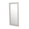 Cid Gino Accent Mirror | 79’’ Beige Wood Frame | Modern Wavy Pattern BM338247