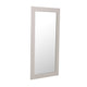 Cid Gino Accent Mirror | 79" Beige Wood Frame | Modern Wavy Pattern