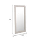 Cid Gino Accent Mirror | 79’’ Beige Wood Frame | Modern Wavy Pattern BM338247