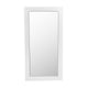 Cid Gino Accent Mirror | 79" White Wood Frame | Modern Wavy Pattern