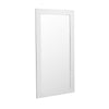 Cid Gino Accent Mirror | 79’’ White Wood Frame | Modern Wavy Pattern BM338248