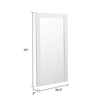 Cid Gino Accent Mirror | 79’’ White Wood Frame | Modern Wavy Pattern BM338248