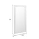 Cid Gino Accent Mirror | 79’’ White Wood Frame | Modern Wavy Pattern BM338248