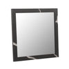 Cid Exie Mirror | 39’’ Matte Brown Veneer Frame | Silver Accents BM338249