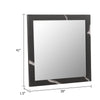 Cid Exie Mirror | 39’’ Matte Brown Veneer Frame | Silver Accents BM338249