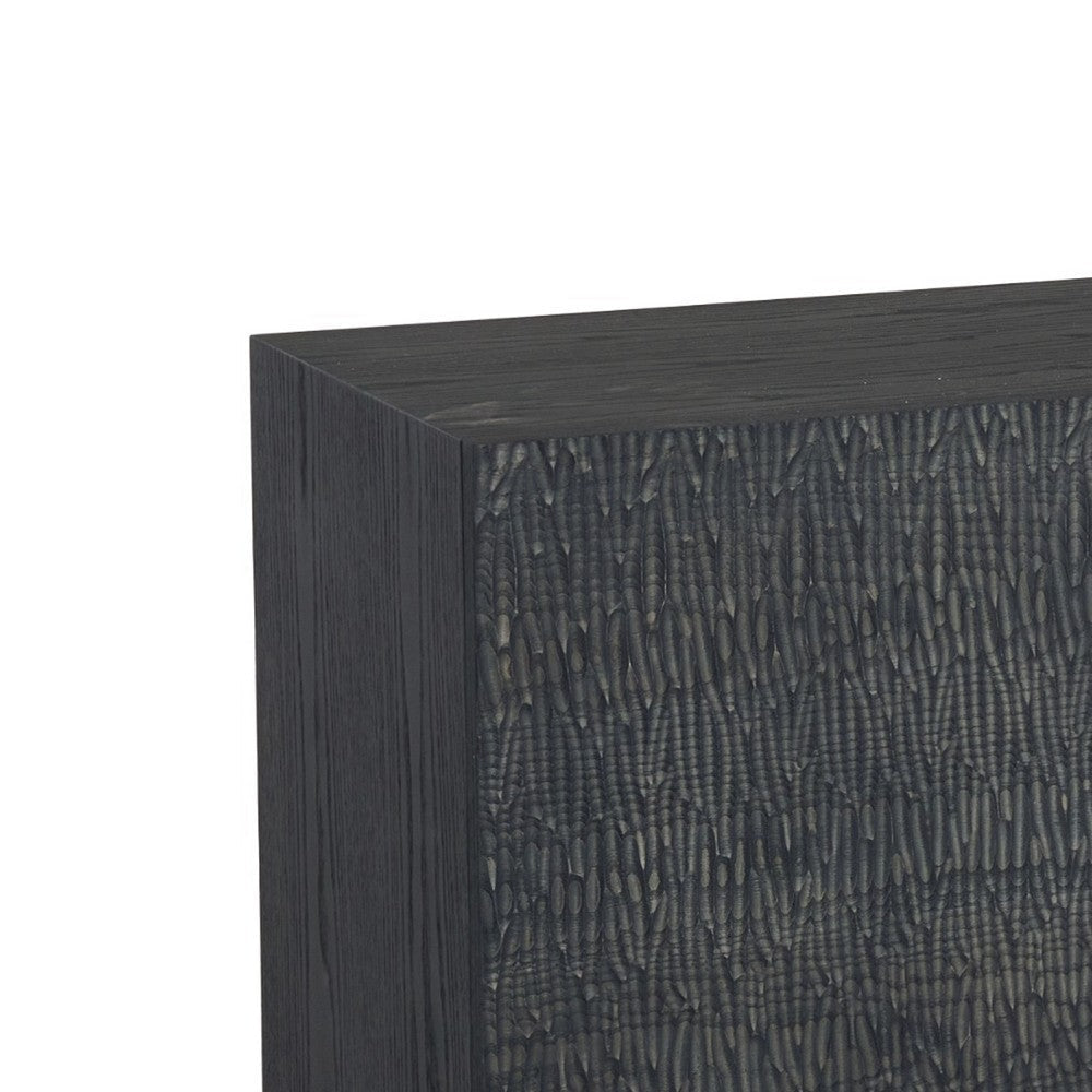 Cid Jim Sideboard Buffet Cabinet | 1 Drawer & 3 Doors | Black | 79’’ BM338252