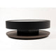 Cid Mauj Coffee Table | 37’’ White Ceramic Top | Black Oak Veneer Body BM338256