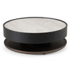 Cid Mauj Coffee Table | 37’’ White Ceramic Top | Black Oak Veneer Body BM338256