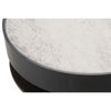 Cid Mauj Coffee Table | 37’’ White Ceramic Top | Black Oak Veneer Body BM338256