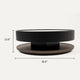 Cid Mauj Coffee Table | 37’’ White Ceramic Top | Black Oak Veneer Body BM338256