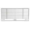 Cid Xato Dresser | Glossy White Wood w Steel Base | 6 Drawers | 68’’ BM338257